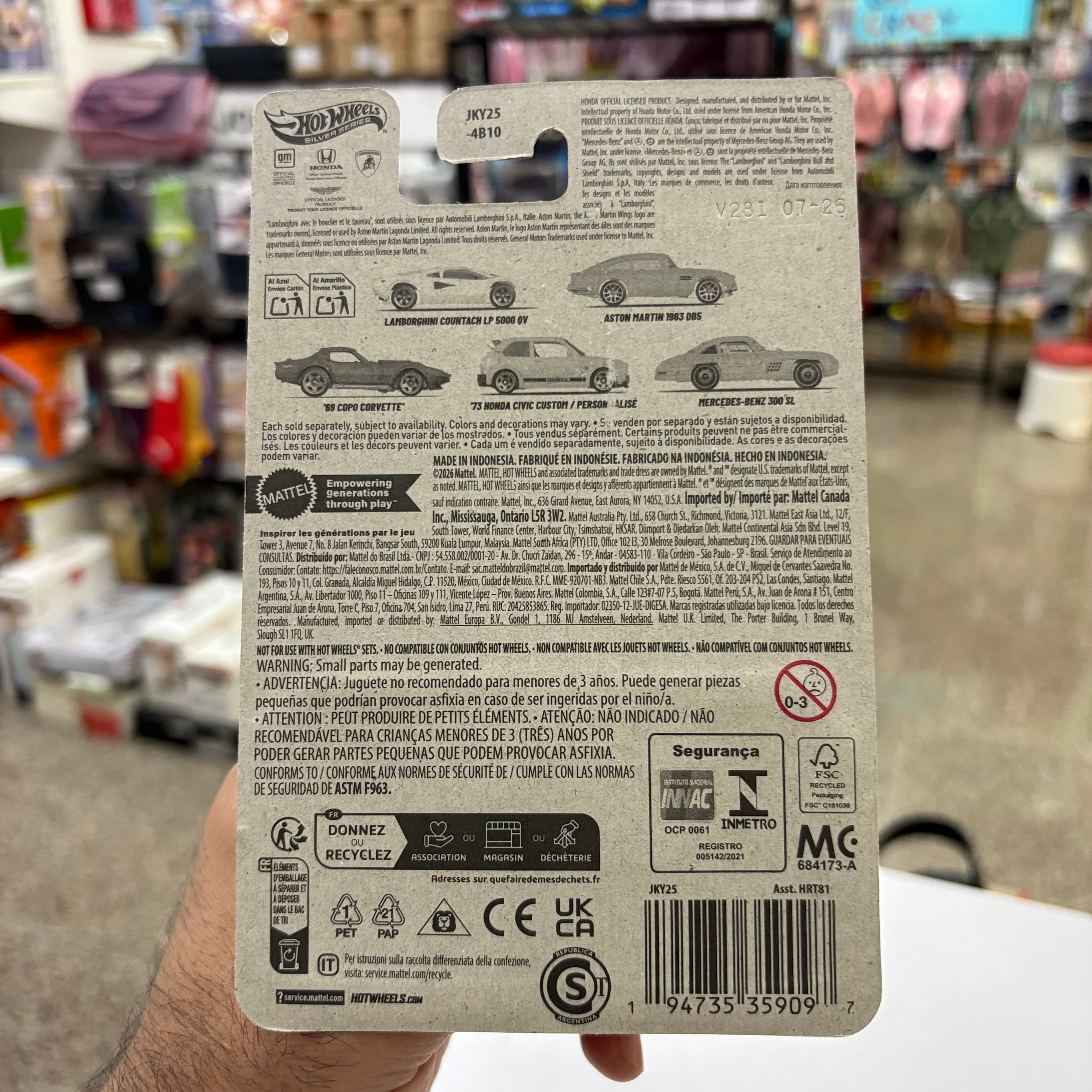 MERCEDES-BENZ 300 SL - Hotwheels Silver Series Vintage Club 1968 * Imported *